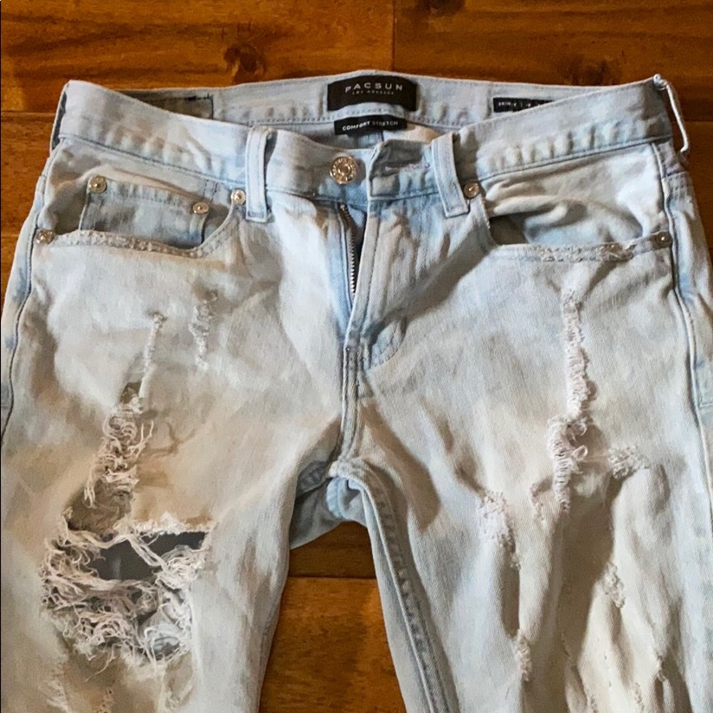 distressed comfort stretch pacsun jeans 28x30